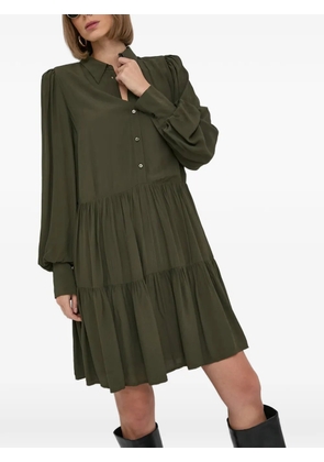 IVY OAK tiered balloon-sleeve dress - Green