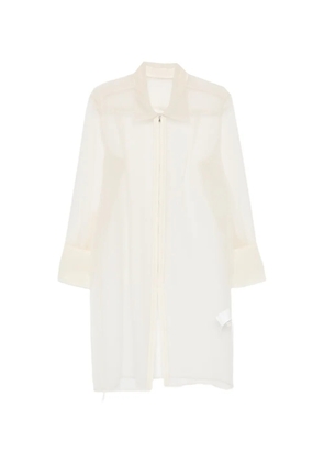 System zip cuffed coat - Neutrals