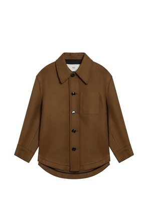 AMI Paris pocket long-sleeve shirt - Brown
