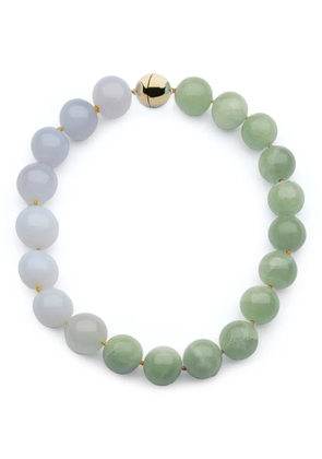 Luminous 27 Bolas Duo aventurine necklace - Gold