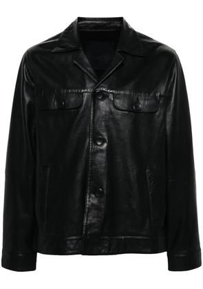 Frei-Mut long-sleeved leather jacket - Black