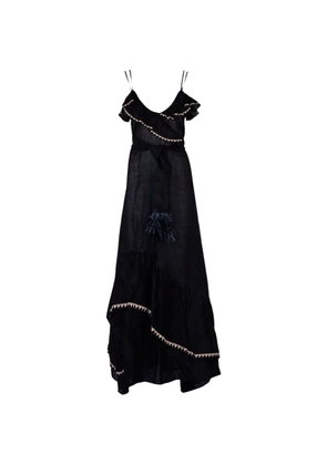 PHO FIRENZE ruffled-trim dress - Black