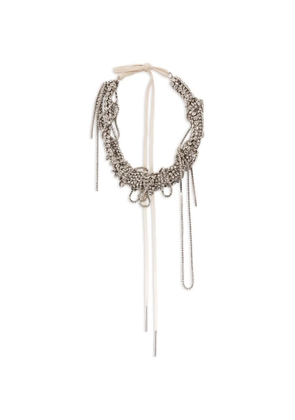 DRIES VAN NOTEN crystal-embellished necklace - Silver