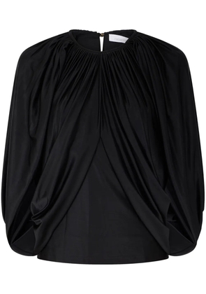 Rabanne round-neck draped blouse - Black