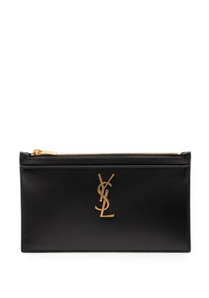 Saint Laurent Pre-Owned 2023 Leather Monogram Bill Pouch clutch bag - Black