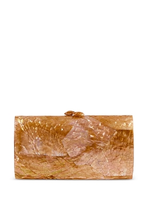SERPUI mother-of-pearl farah brownlip clutch bag - Neutrals