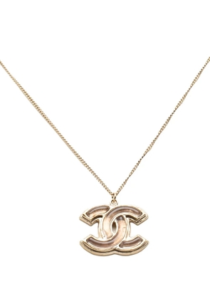 CHANEL Pre-Owned 2011 Gold Plated Gripoix CC Pendant Necklace costume necklace