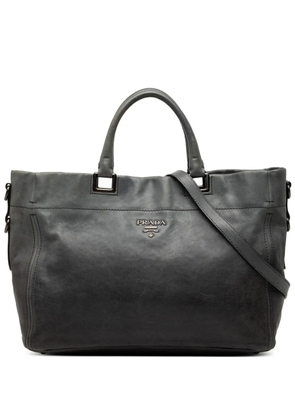 Prada Pre-Owned 2010-2026 Glace Calf Open Convertible Tote satchel - Blue