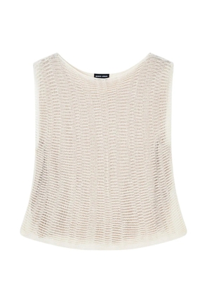 Giorgio Armani openwork top - Neutrals