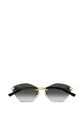Gucci Eyewear cat-eye rimless sunglasses - Gold