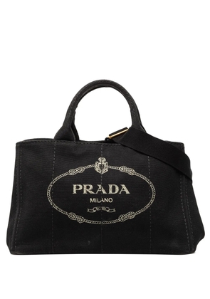 Prada Pre-Owned 2013-2025 Canvas Canapa Logo satchel - Black