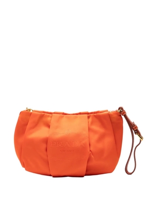 Prada Pre-Owned 2000-2026 Tessuto Canapa Logo Wristlet clutch bag - Orange