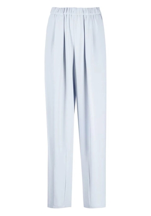 Emporio Armani pleat-detail straight-leg trousers - Blue
