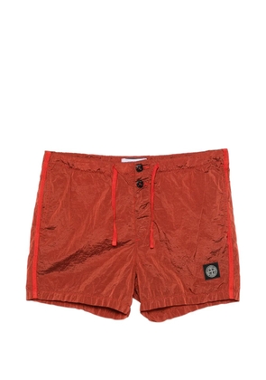 Stone Island side-stripe swim shorts - Red
