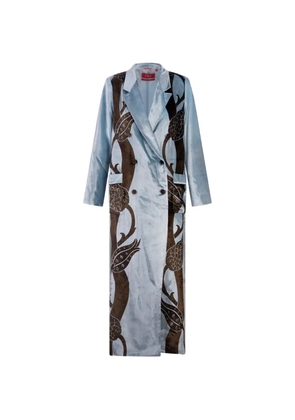 F.R.S For Restless Sleepers double-breasted floral coat - Blue