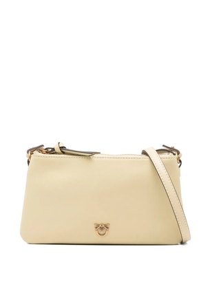 PINKO mini Double logo-plaque shoulder bag - Yellow