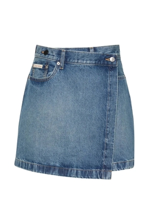 Calvin Klein wrap mini skirt - Blue