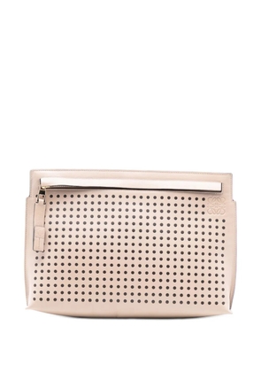 Loewe Pre-Owned 2016 Perforated Leather Anagram clutch bag - Brown