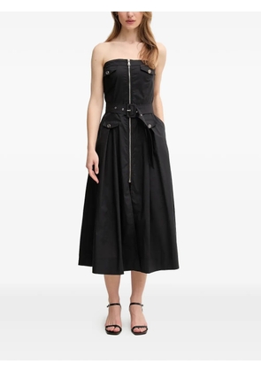Gaudi belted zip-up midi dress - Black