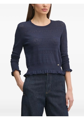 Gaudi ruffled-hem sweater - Blue