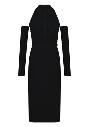 Giambattista Valli off-shoulder knitted dress - Black