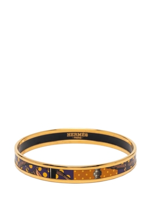 Hermès Pre-Owned 2000-2025 Narrow Enamel Clic Clac A Pois Bangle 62 costume bracelet - Gold