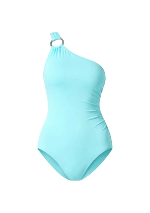 Michael Michael Kors one-shoulder ring swimsuit - Blue