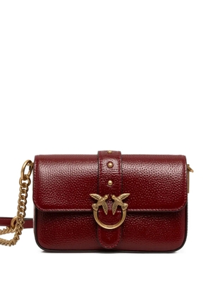 PINKO Love Birds leather mini crossbody bag - Red