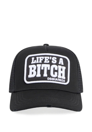 DSQUARED2 slogan-embroidered baseball cap - Black