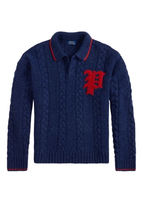 Polo Ralph Lauren cable-knit polo-neck sweater - Blue