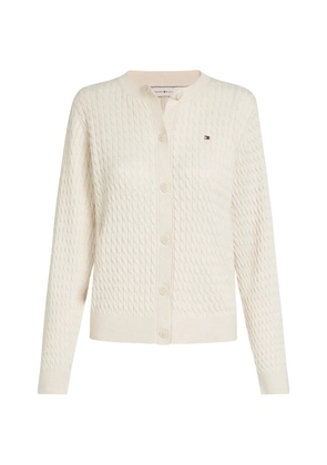 Tommy Hilfiger embroidered-logo cardigan - Neutrals