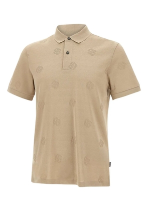 BOSS mercerized cotton polo shirt - Neutrals