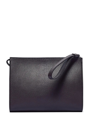 Orciani Micron pebbled clutch bag - Brown