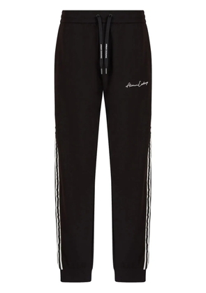 Armani Exchange logo-embroidered track pants - Black