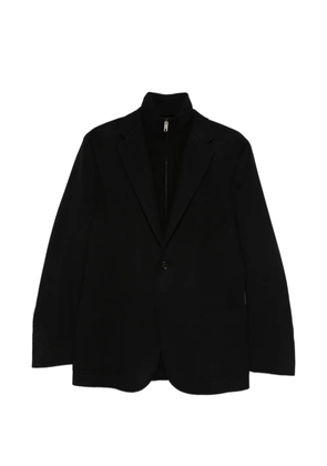 Zegna zip cotton jacket - Black