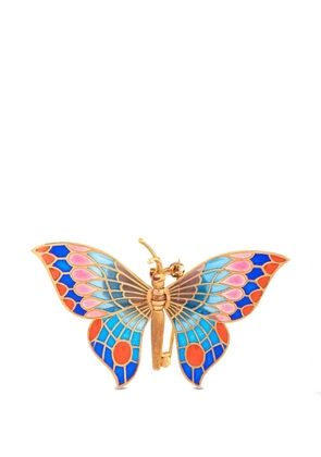 LB Exclusive enamel butterfly brooch - Gold