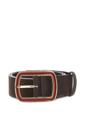 Bax Lab enamelled buckle belt - Brown