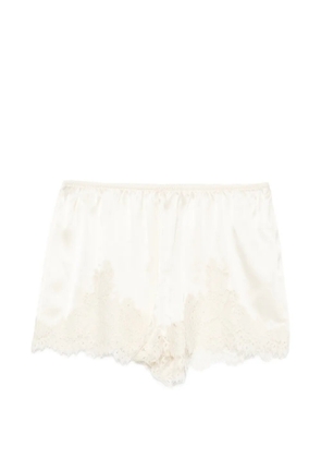 DÔEN Iona lace-trim mini shorts - Neutrals