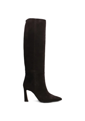 Anna F. suede high heels boots - Brown