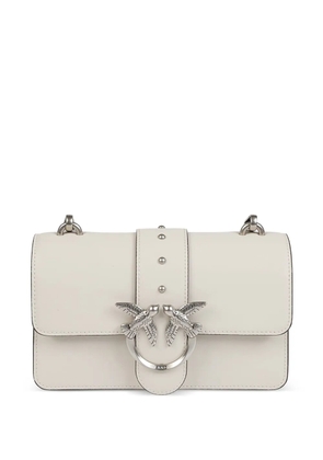 PINKO Love Bag One stud detail bird leather shoulder bag - White