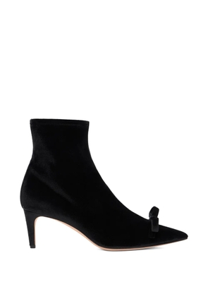 RED(V) bow pointed boots - Black