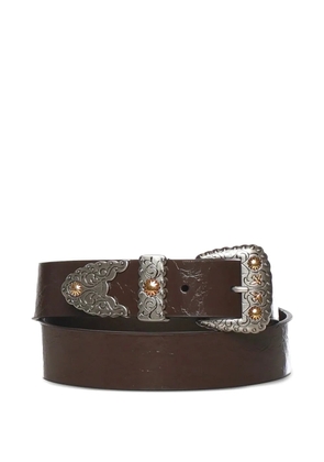PINKO buckled leather belt - Brown