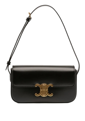 Celine Pre-Owned 2023 Shiny Calfskin Triomphe Claude shoulder bag - Black
