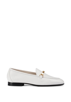 Doucal's horsebit leather loafers - White