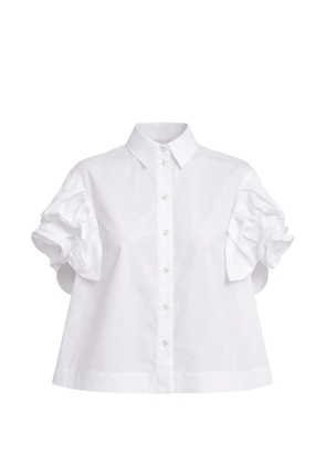 Simone Rocha ruffled-sleeves buttoned shirt - White