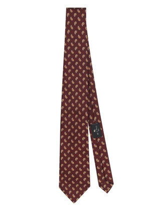 ETRO paisley-print silk tie - Red