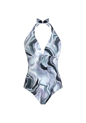 Vilebrequin halterneck marble swimsuit - Blue
