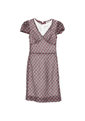 SHUSHU/TONG plaid mini dress - Purple