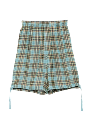 Undercover plaid shorts - Blue