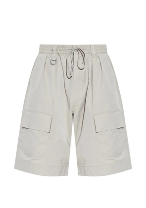 Y-3 cargo drawstring shorts - Brown